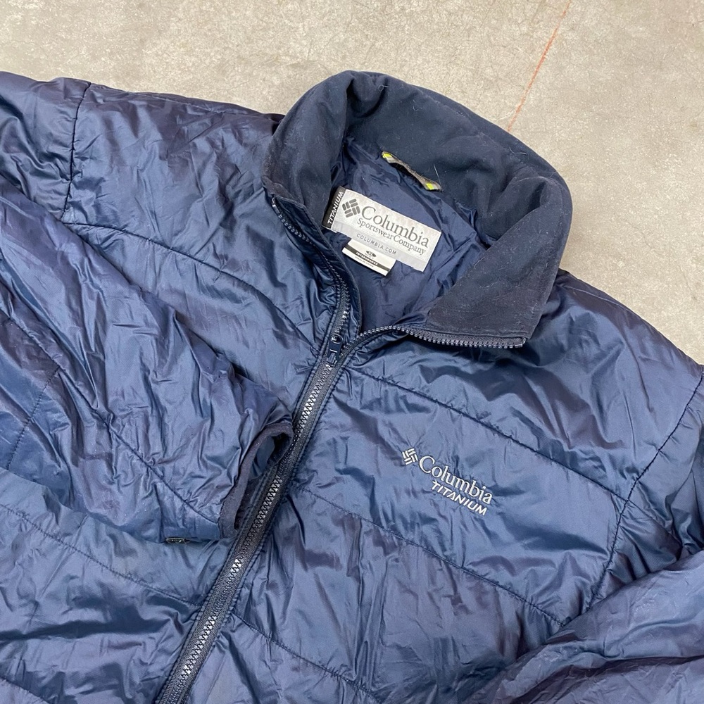Columbia Titanium Omni Shield Jacket Navy‎ Full Zip Insulated Coat Men’s XL